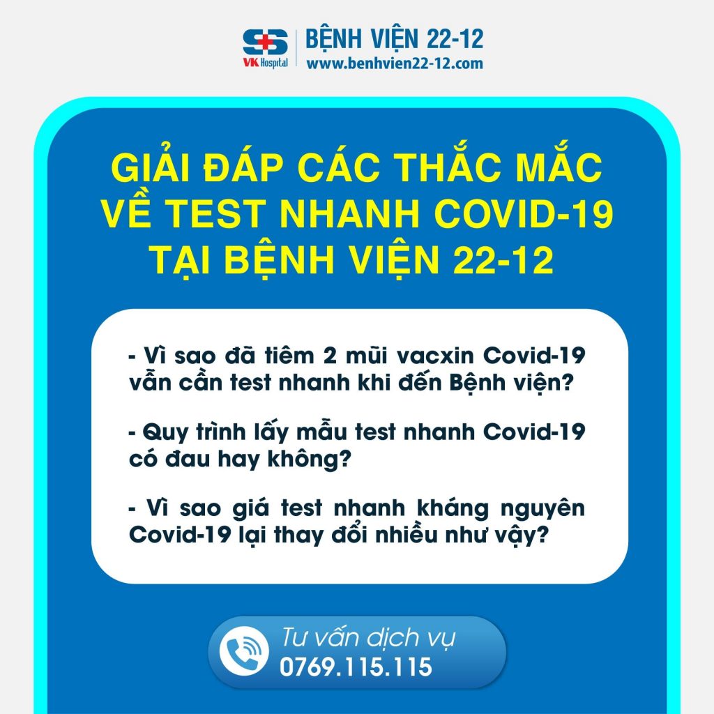 Quy định về test nhanh Covid tại Bệnh viện 22-12 - Bệnh viện 22-12 