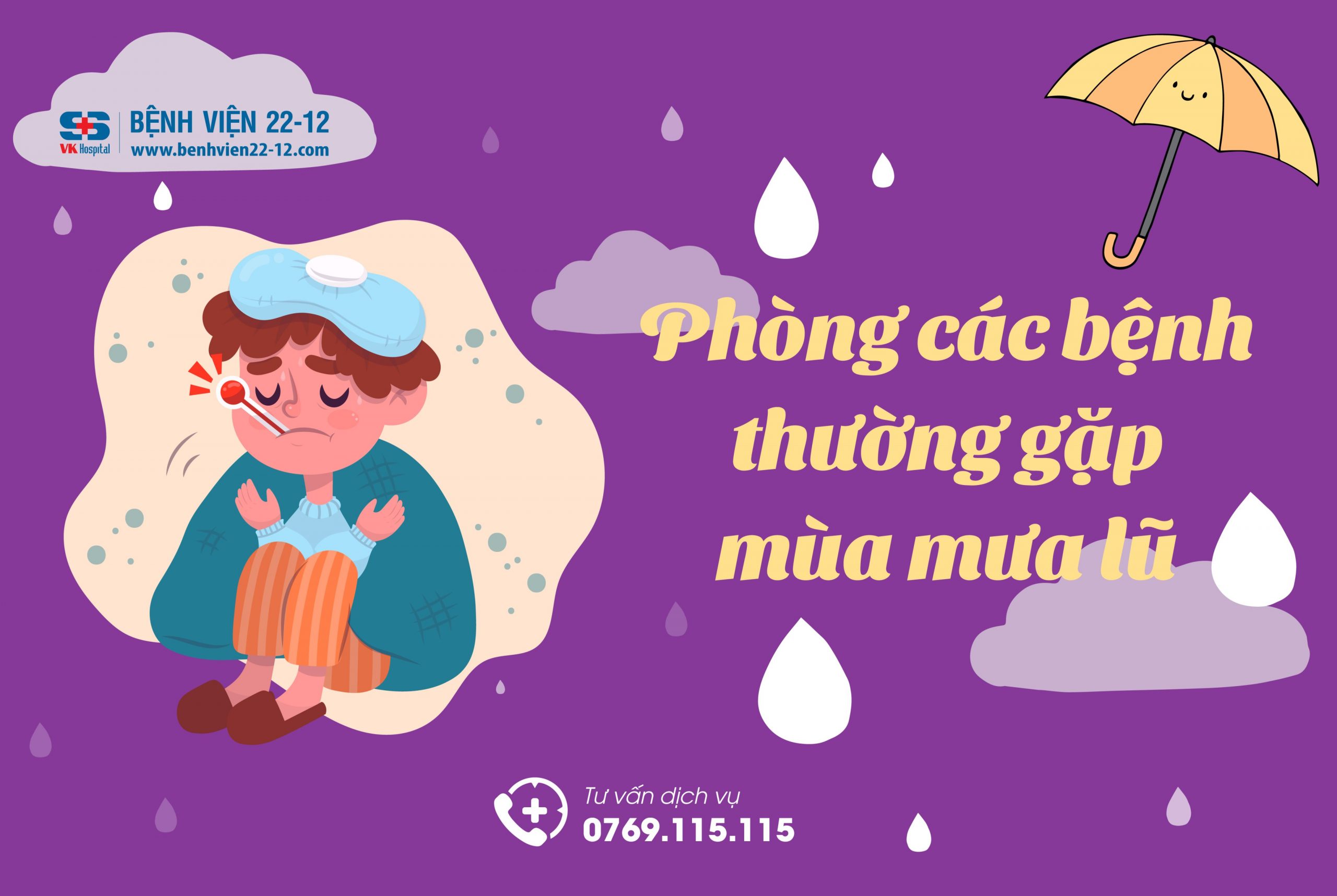 Bệnh viện 22-12 | Phòng các bệnh thường gặp mùa mưa lũ