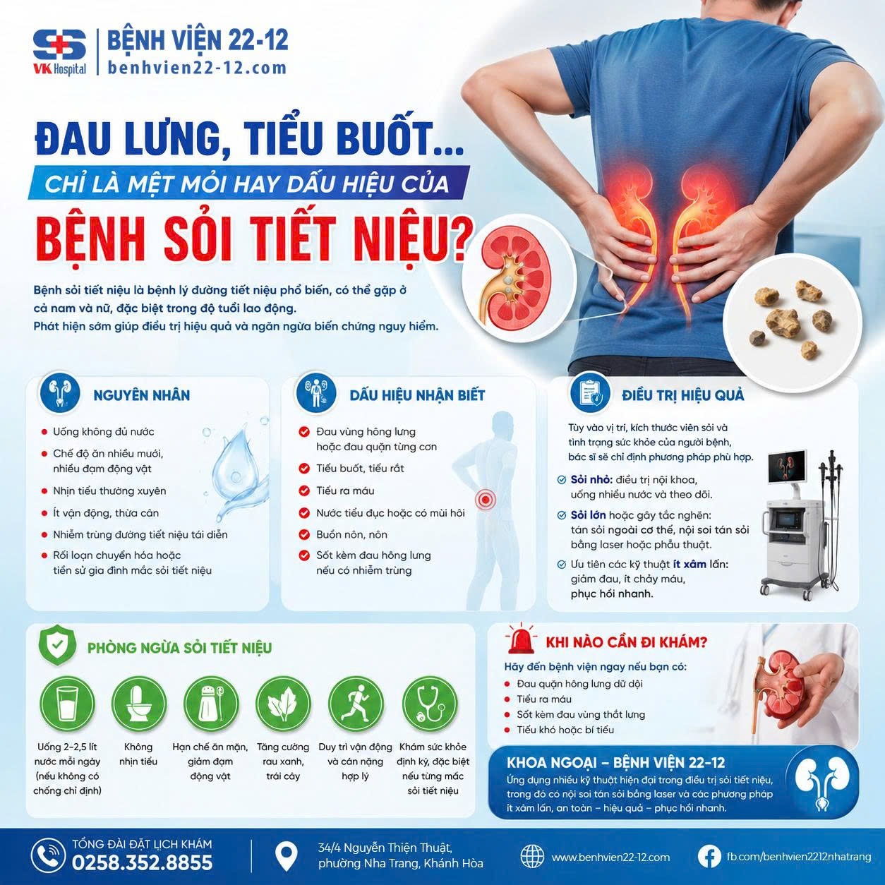 Bệnh viện 22-12 | Bệnh sỏi tiết niệu